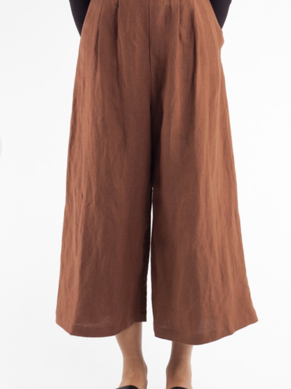 First Rite Crop Culotte in Clay